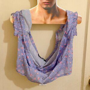 floral off shoulder crop top blouse